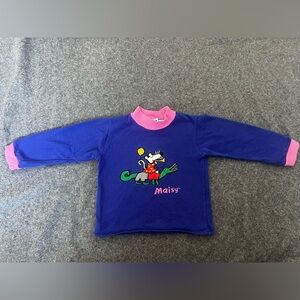 Vintage Maisy Kids Blue and Pink Long Sleeve Shirt size 6